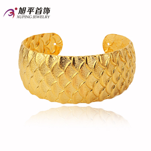 XL5027 xuping joyería de imitación, brazalete de puño chapado en oro, brazalete de oro nupcial de escala de dragón - Product Image 3