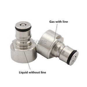 Kit de Conversión de Conector de Bola de Acero Inoxidable, Adaptador de Acoplamiento Rápido Tipo <span class=keywords><strong>Cornelius</strong></span> para Barril de Cerveza, Gas Líquido para Elaboración Casera - Product Image 2