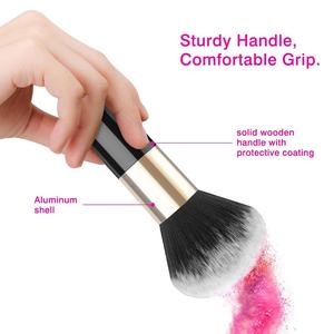 Professional Flat <strong>Kabuki</strong> Cosmetic <strong>Brush</strong> Single Handle Large Round Head Soft Face Mineral Powder <strong>Foundation</strong> <strong>Brush</strong> - Product Image 3