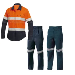 Jaket dan Celana Gaya/Jenis Produk Pakaian Kerja/Seragam Pakaian Kerja Hi Vis dengan Kain Tahan Api