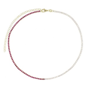 LOZRUNVE China Supplier Fashion 925 Sterling Silver Cubic Zircon <strong>Tennis</strong> <strong>Choker</strong> - Product Image 1