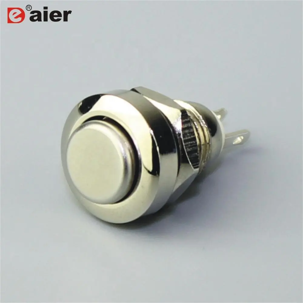 IP67 High Head Button 2 Pin Stainless Steel 8mm Momentary Push Button Switch