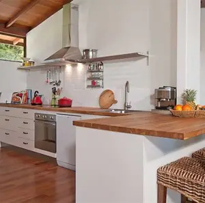 Usato design moderno personalizzato mobili modulari di lusso mobili armadio da cucina in legno massello verniciato bianco