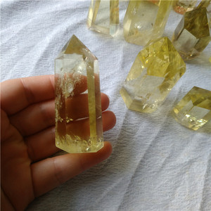 Natural <span class=keywords><strong>citrino</strong></span> <span class=keywords><strong>cristallo</strong></span> di quarzo punti minuscolo <span class=keywords><strong>cristallo</strong></span> guarigione sei lati bacchette - Product Image 4