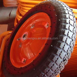 3.00-8 Luftreifen mit Kunststofffelge für Schubkarren, Lenkrollen mit Gummirad, 150 kg Tragfähigkeit - Product Image 5