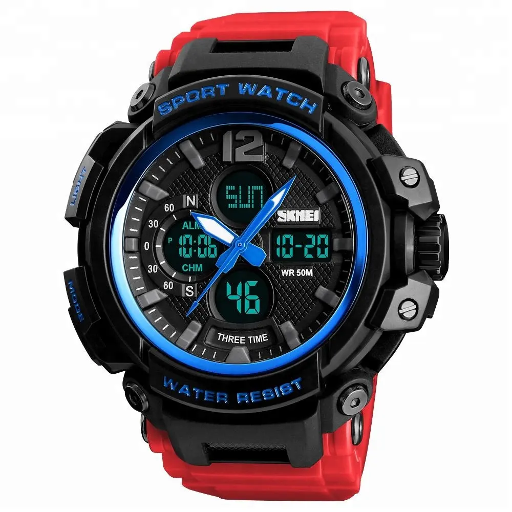 skmei 1343 reloj led sport analogue wrist watch multifunction fashion men custom sport digital watch