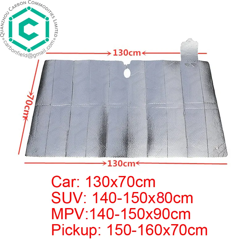 300gsm High quality thicker can adjust PE bubble car front sunshade