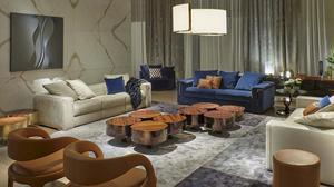<span class=keywords><strong>Sofa</strong></span> Beludru Ruang Tamu Biru Dongker Kelas Atas - Product Image 3