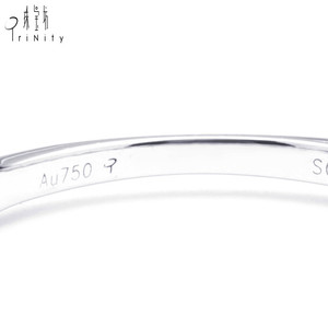 Elegante anillo de zafiro azul de oro blanco sólido de 18 quilates delicado diseño de flores apilables joyería de piedras preciosas para regalo de fiesta de boda de mujer - Product Image 5