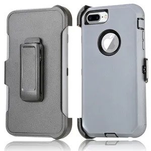 3IN1 PC+TPU Hybrid Kickstand Holster Defender Case For Iphone 6/7/8 11 12 13 14 15 Pro Max