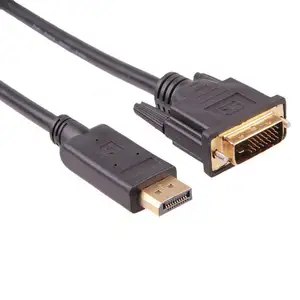 Caliente DP Display-Port Displayport a DVI Cable de plomo 1,8 M 1M 3M para HP Dell Lenovo Asus Laptop PC