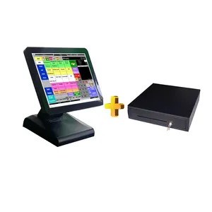 15 Inch Màn Hình Cảm Ứng Máy Tính Thanh Toán Với Powder Monitor POS Terminal Cho Siêu Thị