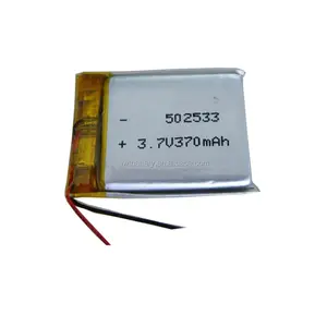 Baterai Polimer Litium 502533 3.7V 370MAh Baterai Li-po Isi Ulang Baterai Li Po