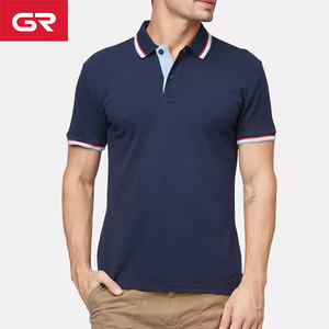 <span class=keywords><strong>Polo</strong></span> da Uomo OEM Traspirante in Poliestere Spandex con Logo Personalizzato Ricamato, Manica Corta con Bordatura Personalizzata, Jersey Tinta Unita - Product Image 1