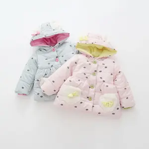 Hao Baby Корейская версия 2022 для малышей зимняя новая корона с мультяшным принтом для младенцев плотная стеганая куртка