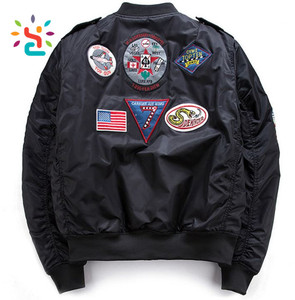 Vestes de course personnalisées brodées, offre spéciale, vêtements de rue de marque, veste de pilote légère MA1, veste de motard pour hommes - Product Image 1