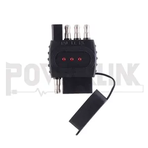 4 Way Flat 12V Led Connector Tester Met Stofkap Voor Trailer Boot Rv Trailer Onderdelen Accessoires