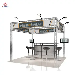 Shinestage Easy Portable Exhibition Aluminum Stage Curved Truss System For Display