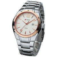 CURREN 8103 erkekler Quartz saat moda lüks marka paslanmaz çelik Analog 3 ATM İş İzle relogio masculino