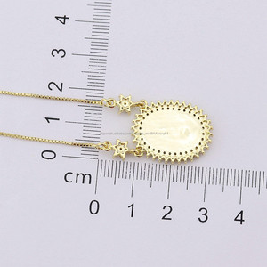 Joyería foxy colgante de la <span class=keywords><strong>Virgen</strong></span> <span class=keywords><strong>Mar</strong></span>ía en chapado de oro 18k - Product Image 3