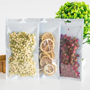 खाद्य सुरक्षित Resealable सफेद प्लास्टिक पाउच जिपर गर्मी मुहर पैकेजिंग बैग पाउडर मसाला