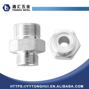 Acero inoxidable instalación <span class=keywords><strong>de</strong></span> tuberías <span class=keywords><strong>de</strong></span> <span class=keywords><strong>gas</strong></span> conector pezón pezón hexagonal largo - Product Image 4