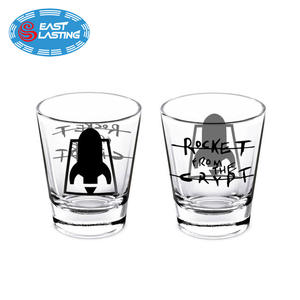 Suvenir berkemah kaca <span class=keywords><strong>Shot</strong></span> kustom hadiah pesta pengantin unik gaya Amerika 60ml kaca minuman keras - Product Image 1