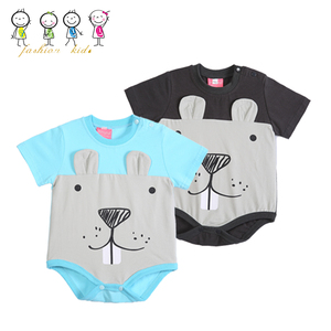 Hot Sale lovely baby boy <span class=keywords><strong>100</strong></span> cotton blue suit cuttie mouse pattern bubbler with cost wholesale - Product Image 1