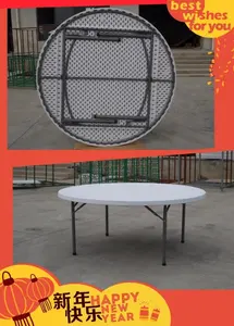 160cm 10 People Plastic Round Folding Table Outdoor Banquet Table For Wedding Party For Sale