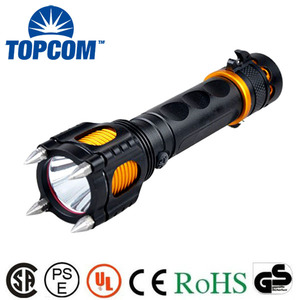 Autodefensa 2 interruptor 5 modos alto Lumen alarma Audible táctica T6 LED linterna antorcha con cabeza ataque - Product Image 1