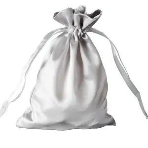 Шелковая ткань с принтом на заказ/обувь/сумка для волос с логотипом атласная сумка на шнурке