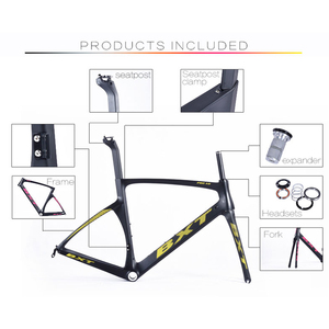 del <span class=keywords><strong>camino</strong></span> del carbón Marca Marco del <span class=keywords><strong>Camino</strong></span> del Carbón de La Bicicleta Frame + Tenedor + headset bicicleta marco piezas - Product Image 2