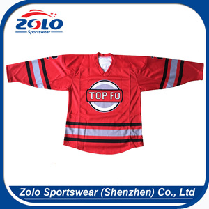 2017 New design best quality sublimation print funny hockey jerseys - Product Image 4