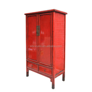 Armario de Boda Antiguo <span class=keywords><strong>Chino</strong></span> de Producción Antigua en Color Rojo - Product Image 2