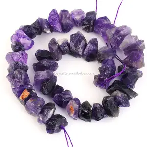 天然真正的 10 〜 15 毫米紫水晶原始未经处理粗糙的石头紫色水晶宝石块 Diy 珠宝珠批发