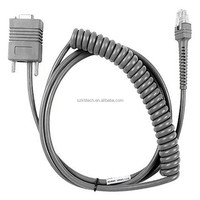 3M Cable Trenzado Retráctil en Espiral RS232 para Escáner de Código de Barras para Impresoras de Símbolos LS2208 LS4278 LS7708 LS4408