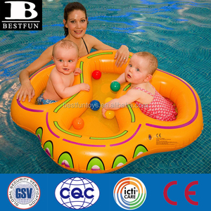 Siège gonflable de sécurité en PVC pour bébé, <span class=keywords><strong>double</strong></span> siège flottant d'eau, <span class=keywords><strong>tube</strong></span> d'anneau de natation flottant d'eau - Product Image 3