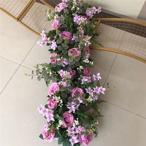 F-1018 Top Quality Artificial Silk Flower <strong>Table</strong> <strong>Runner</strong> - Product Image 4