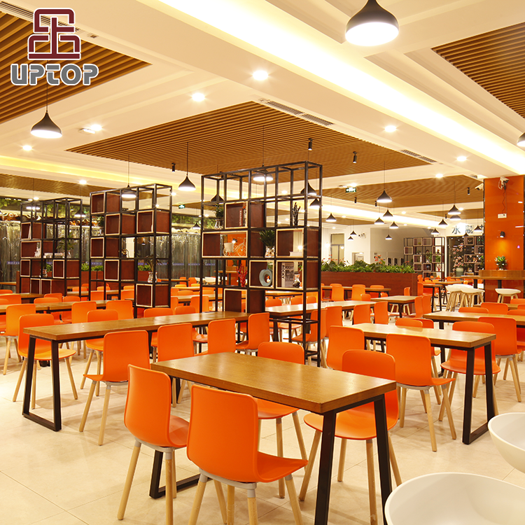 Коммерческая оранжевая пластиковая фуда, столовая, используется, ресторанная мебель, ресторанные наборы для колледжа, школы