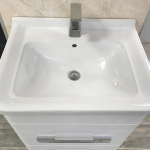 Hotel Small UK <strong>Bathroom</strong> Products PVC <strong>Plastic</strong> Vanity <strong>Cabinets</strong> With Sink - Product Image 2