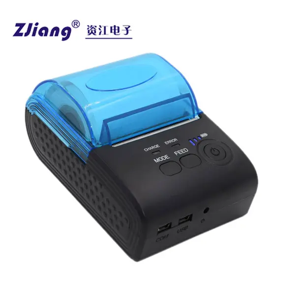 Zijiang ZJ-5805 휴대용 열 프린터 지원 QR 코드 커피 프린터 안드로이드 노트북