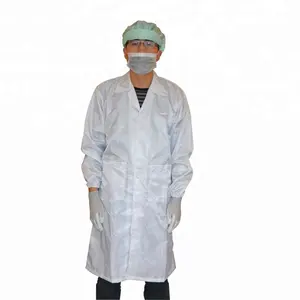 LN1560101ห้องปฏิบัติการเสื้อ ESD Cleanroom เสื้อผ้าชุดป้องกันไฟฟ้าสถิตย์