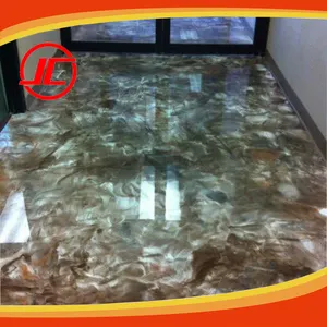 Metallic Epoxy Floor Coating Creative DIY Crystal 3D Metallic Epoxy Floor Coating With Color Liquid Pigments Professional Manufacturer