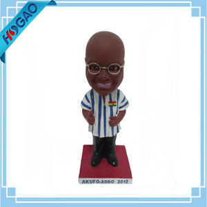 Le Président de Ghana nana akufo-addo résine tableau de bord bobble head poupées corps figurines - Product Image 2