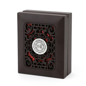 Hot sale custom Logo wooden velvet jewelry packaging box pendant necklace gift box