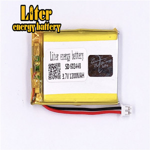 Plug 2.0-2 P 3.7 V 603448 1200 mah lipo battery Rechargeable solar li ion polymer lithium battery with PCM - Product Image 2