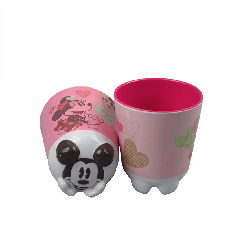 De 11 oz de plástico souvenir de dibujos animados en forma de ratón y impreso taza
