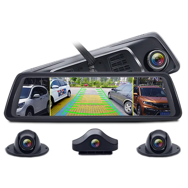 1080P 10 ''Stream Media 4-Kanal-Kamera ADAS Android 4G GPS-Navigation WLAN Bluetooth Smart Rückspiegel Kamera Recorder