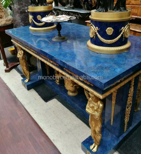 Pietra <span class=keywords><strong>naturale</strong></span> luminoso <span class=keywords><strong>blu</strong></span> lapis lazuli lastre di pietra per la villa decorazione - Product Image 1