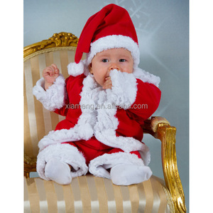 Nuevo estilo de navidad <span class=keywords><strong>santa</strong></span> <span class=keywords><strong>claus</strong></span> santarina santarina traje para los niños de navidad para el bebé - Product Image 1
